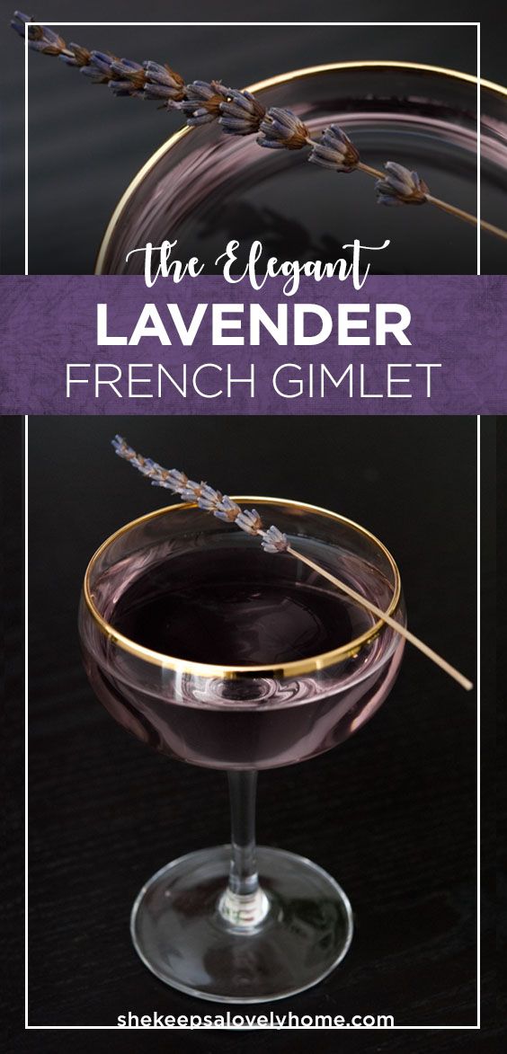 One of my very favorite cocktails is the lavender French Gimlet. It's so simple, so elegant. A lovely cocktail for any occasion. #cocktails, #lavender, #1920s