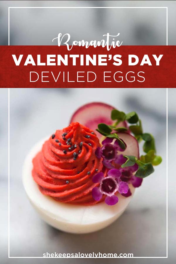 Romantic Valentine's Day Deviled Eggs She Keeps a Lovely Home