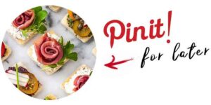 Canapés with a title that says "Pin it for later."