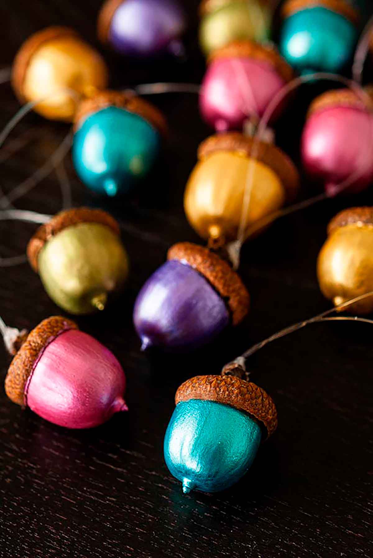 Homemade Painted Acorn Christmas Ornaments