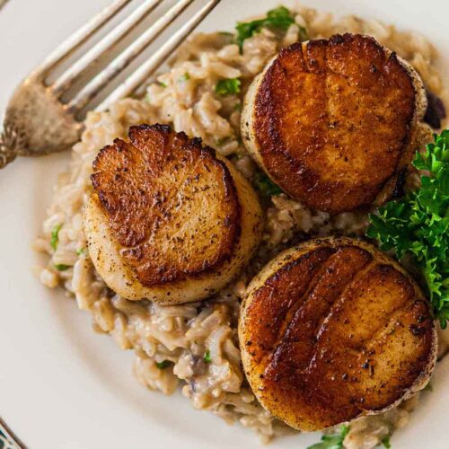 3 scallops in sage butter