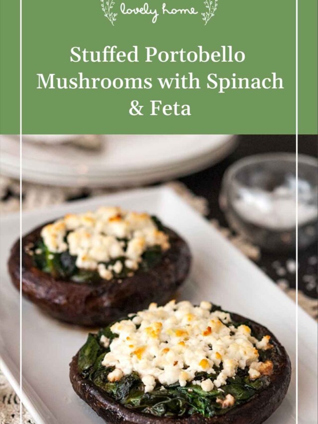 Stuffed Portobello Mushrooms with Spinach & Feta