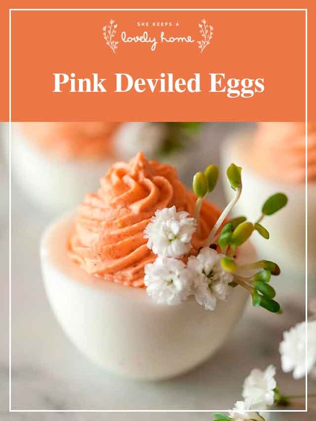 Pink Deviled Eggs