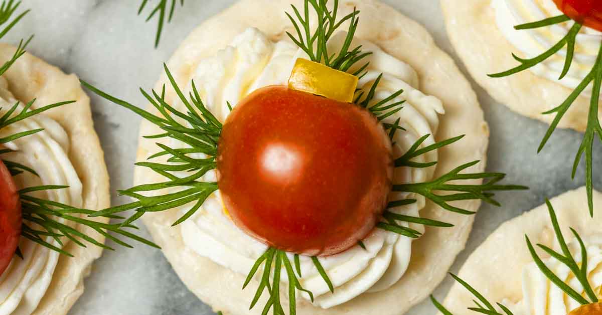 Simple Christmas Ornament Appetizers