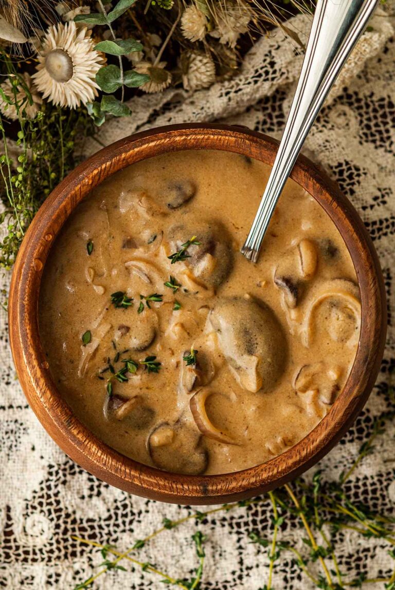 Creamy White Wine Mushroom Sauce She Keeps a Lovely Home