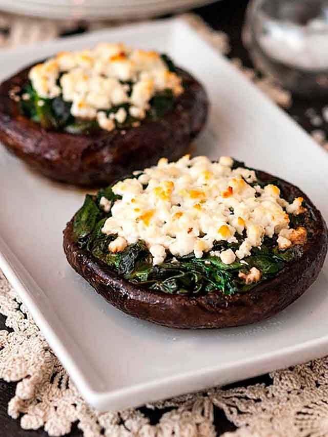 Spinach and Feta Stuffed Mushrooms