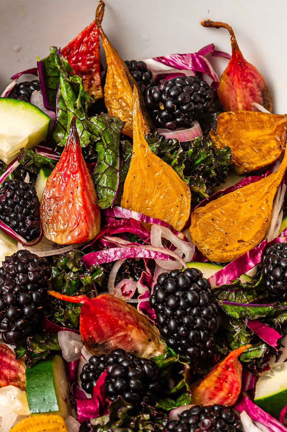 The beets in a Halloween salad.